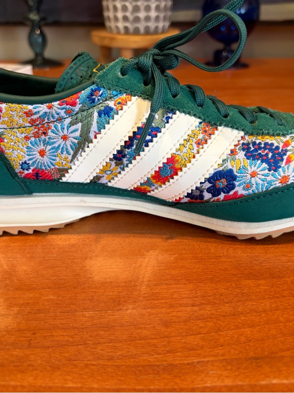 adidas x liberty green floral Embroidered Sneakers - Picture 3 of 5